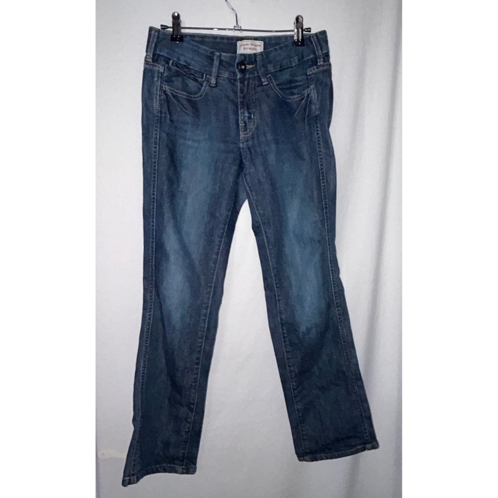 Signature Levi Strauss Women's Jeans Embellished‎ Pockets Dark Wash